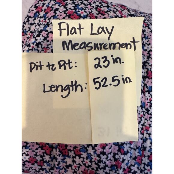 Gap Dress Large Floral Midi Length Sleeveless Split Neck Lined Classic Sundress - Picture 11 of 11